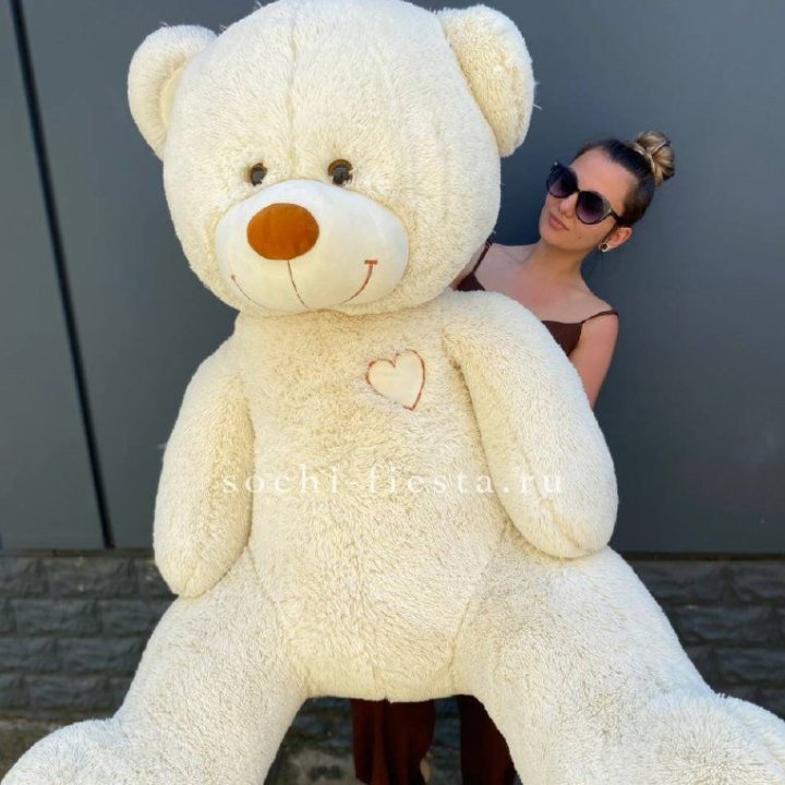 Белый плюшевый мишка большой в Волгограде