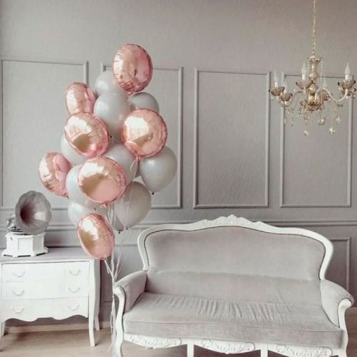 Фонтан шаров "Софт рози" в Волгограде