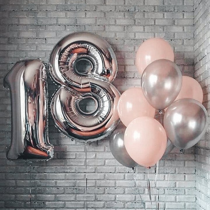 Фольгированный шар Серебряная Цифра в Волгограде