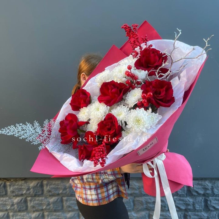 Букет "Яркая зима" в Волгограде