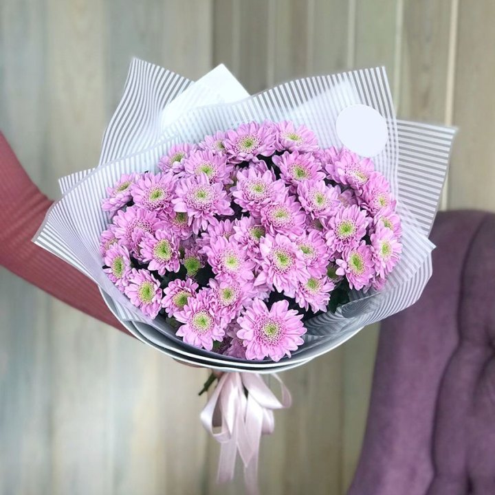 Букет розовых хризантем в Волгограде