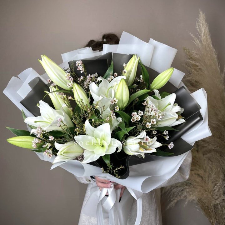 Букет лилий Снежная королева в Волгограде