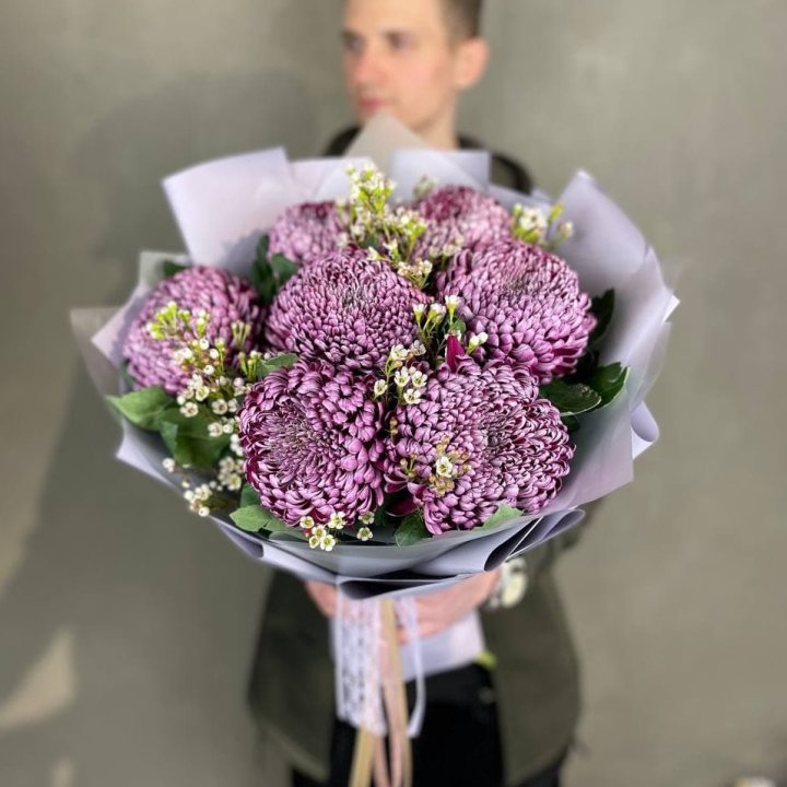 Букет хризантем "Палермо" в Волгограде