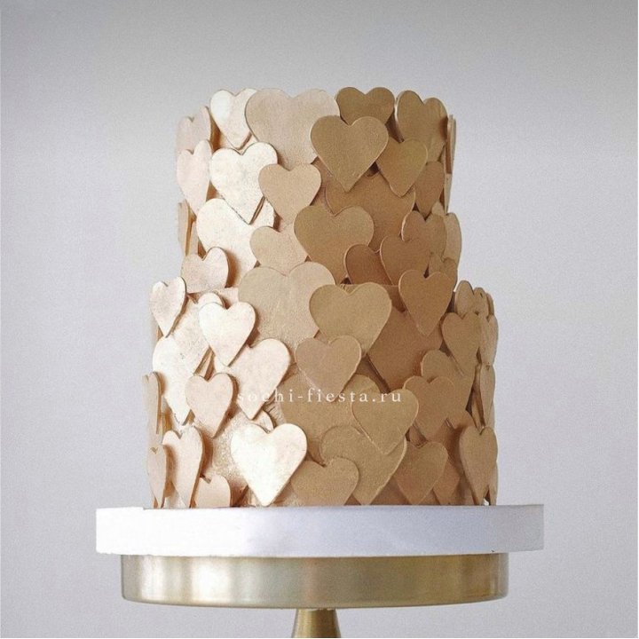 Торт "Hearts" gold в Волгограде
