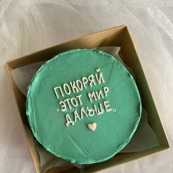 Бенто-торт "Покоряй этот мир" в Волгограде