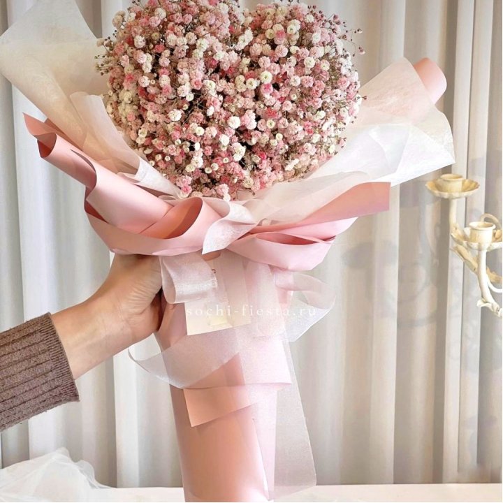 Сердце из гипсофилы  в Волгограде