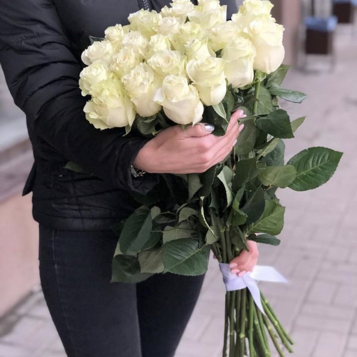Голландские розы белые в Волгограде