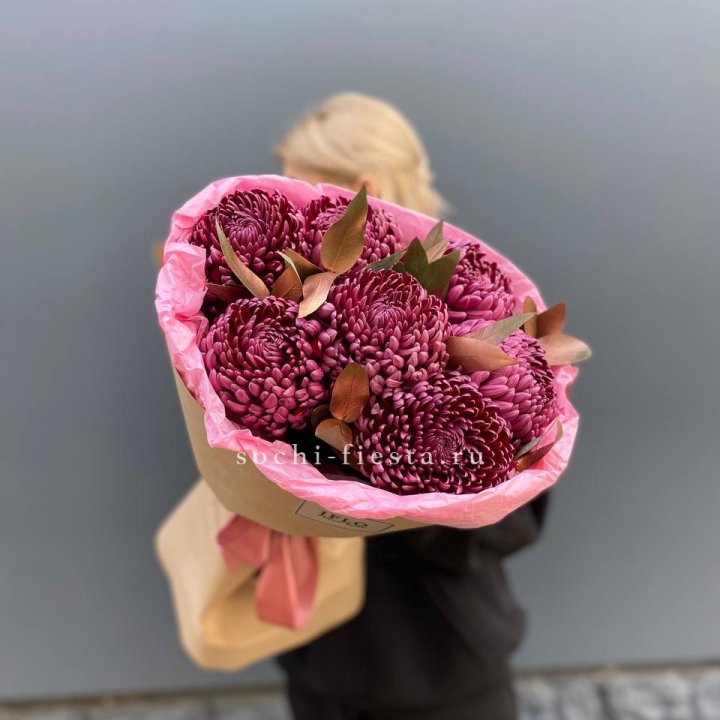 7 Хризантем Бигуди в золоте в Волгограде