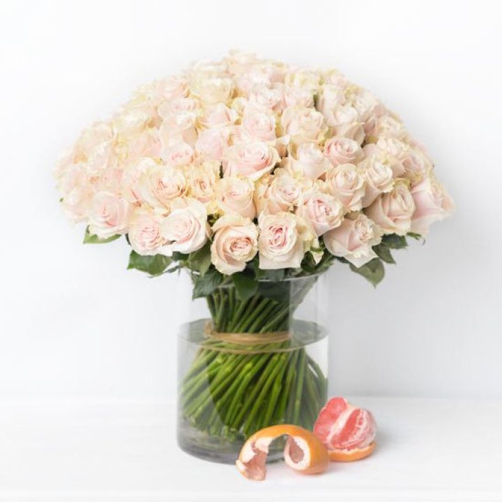 101 кремовая роза в Волгограде