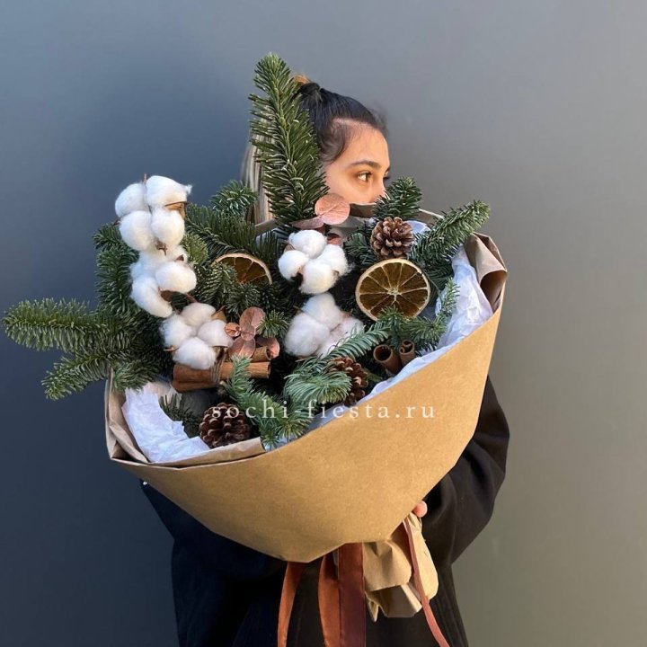 Зимний букет с нобилисом в Волгограде