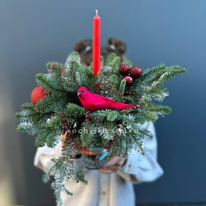 Новогодняя композиция в бокале в Волгограде