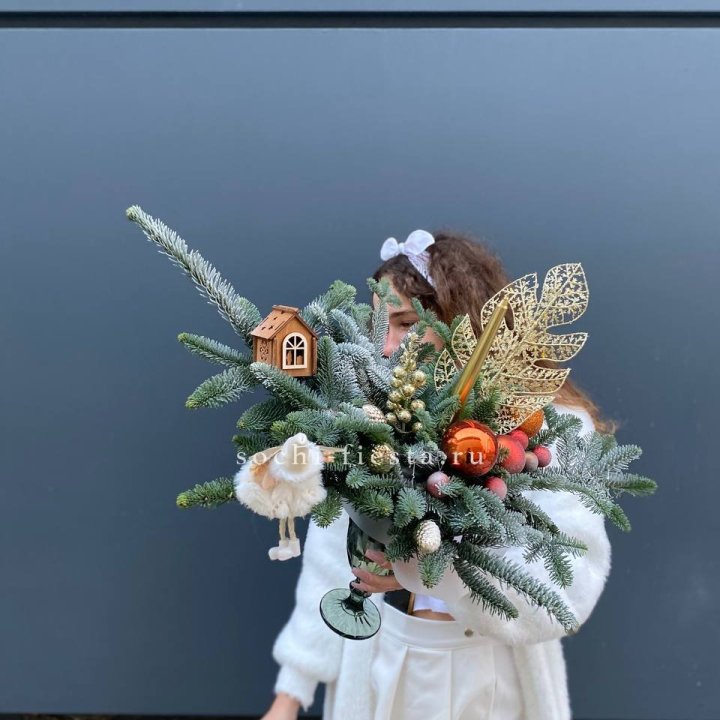 Композиция в бокале огненная  в Волгограде