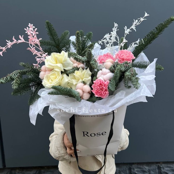 Цветочная сумка с нобилисом в Волгограде