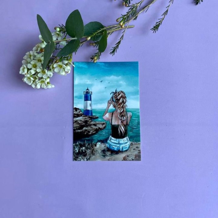 Открытка к букету "Океан" в Волгограде