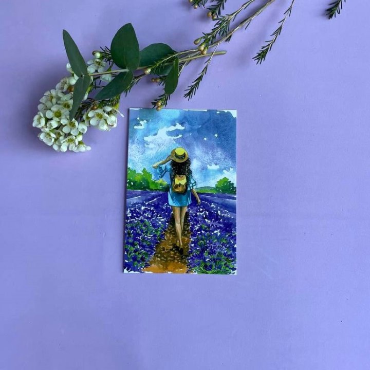 Открытка к букету "Цветочная дорога" в Волгограде