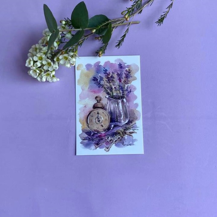 Открытка к букету "Часы" в Волгограде