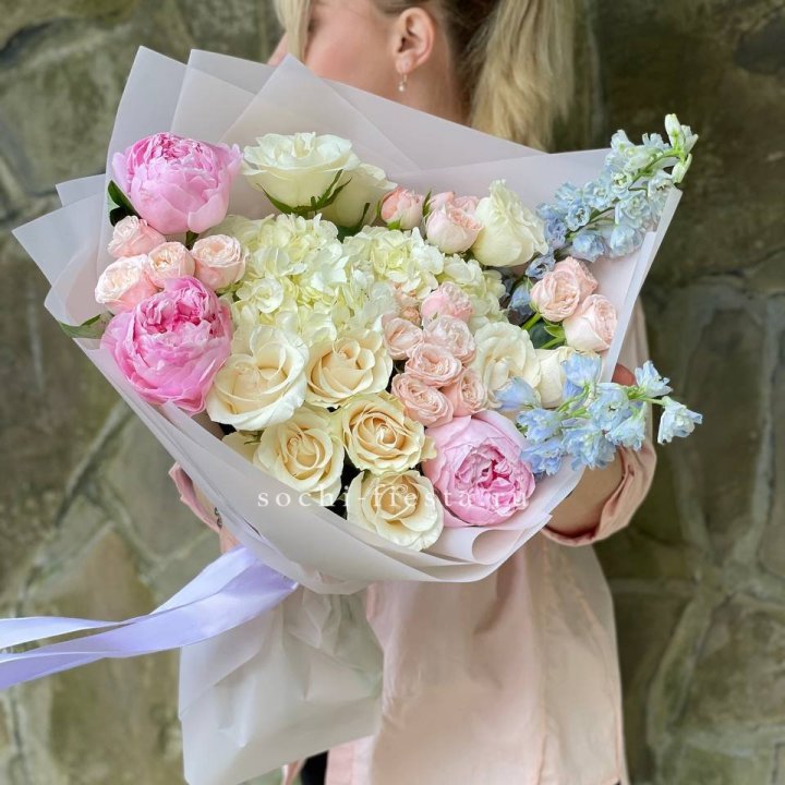 Букет с пионами "Богема" в Волгограде