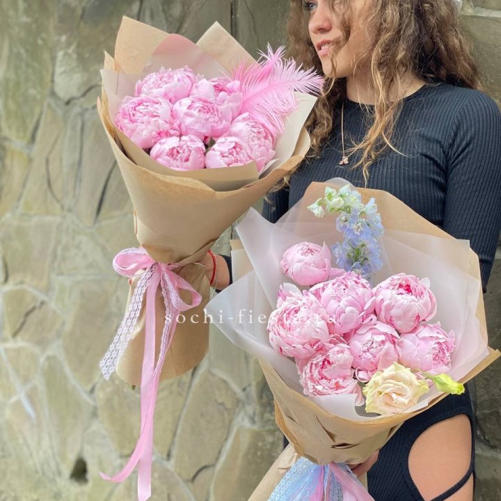 7 зефирных пионов  в Волгограде