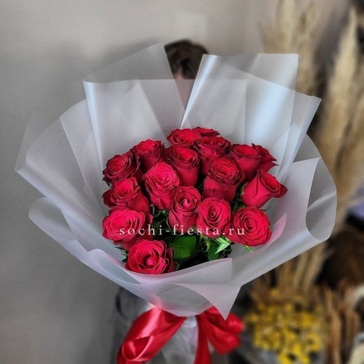 17 красных роз "Нет времени ждать" в Волгограде