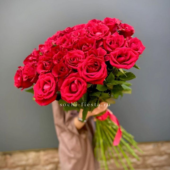 51 высокая красная роза в Волгограде