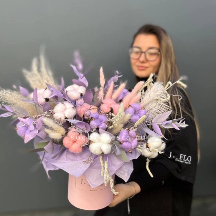 Авторский бокс с сухоцветами №4 в Волгограде