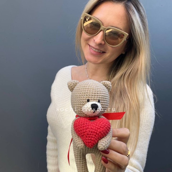 Мишка с сердцем ручной работы в Волгограде
