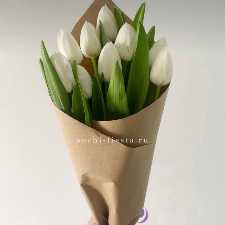 Букет белых тюльпанов в Волгограде