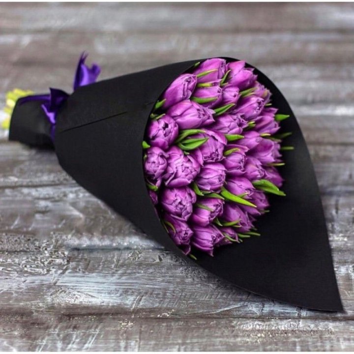 Пионовидные тюльпаны блэк в Волгограде